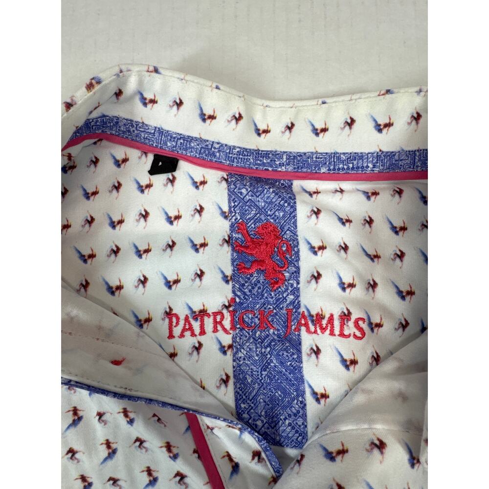 Patrick James Surf Print Button Down Short Sleeve… - image 4